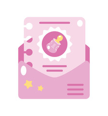 baby shower pink invitation