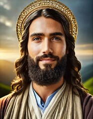 Jesus Cristo Hiperrealista - obrazy, fototapety, plakaty