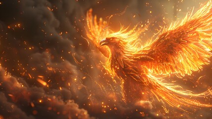 Design Title: Phoenix Coin Revolution: Embracing Unprecedented Financial Frontiers.