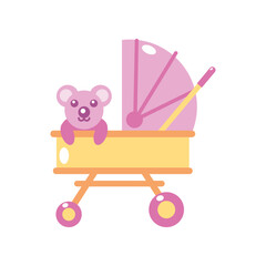 baby shower pink stroller
