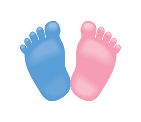 gender reveal footprints