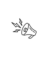 megaphone icon, vector best line icon.