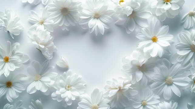 White daisies with soft-focus background in a serene arrangement