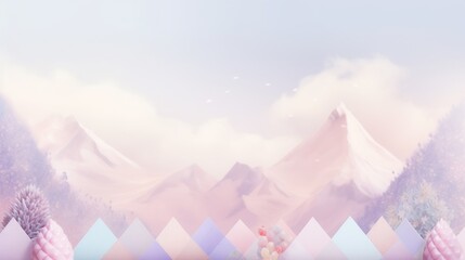 A mountain range with a blue sky background