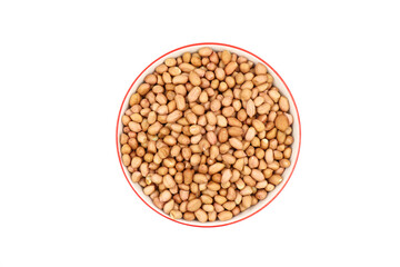 buckwheat in a bowl isolated on white