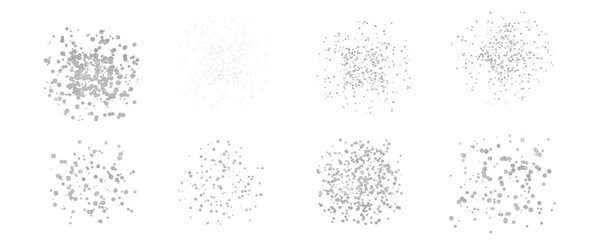 Sparkling glitter lines silver glitter confetti dots rain.Sparkling glitter border, party tinsels shimmer, holiday background design, festive frame.