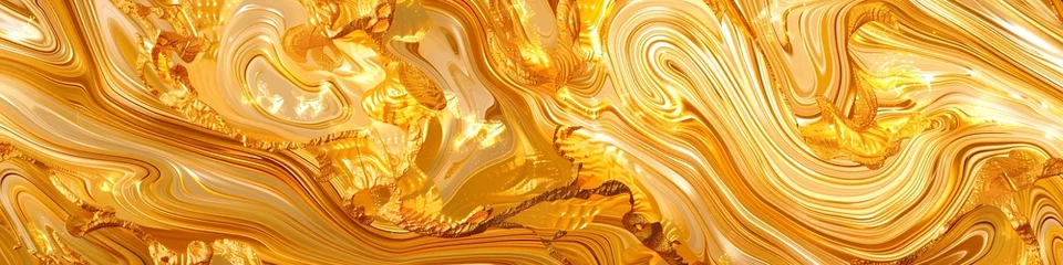 Poster Seamless patterns of golden minerals intertwining in a captivating abstract background. © LOVE ALLAH LOVE