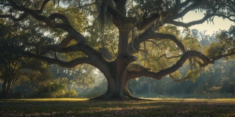 Photos of angel oak tree - obrazy, fototapety, plakaty