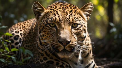 Portrait of a leopard 