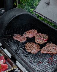 Grilling a juicy steak