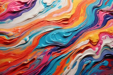 Oil paint drawing. Abstract colored background. Abstraction in the style of impressionism. Modern surrealist painting. Good as a poster for wall decor. Surreal design. - obrazy, fototapety, plakaty