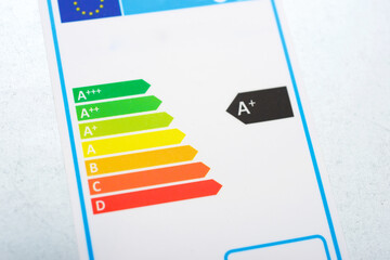 European Union label with energy efficiency - 779814008