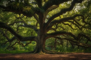 Fototapeta premium Pictures of angel oak tree