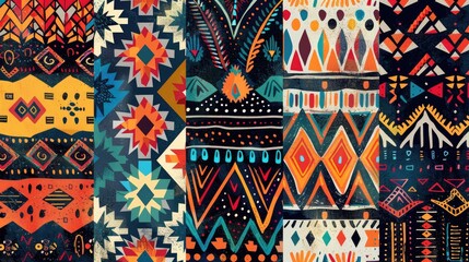 Tribal and ethnic patterns for culturally inspired designs and textiles