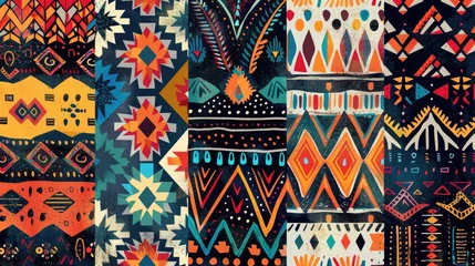 Photo sur Plexiglas Style bohème Tribal and ethnic patterns for culturally inspired designs and textiles