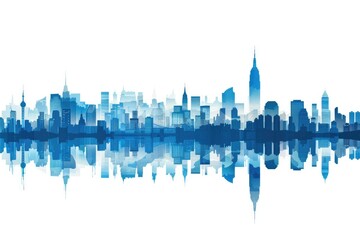 Fototapeta na wymiar Vector silhouettes of city skylines from around the world