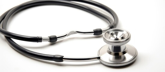 Stethoscope on white background.AI generated image