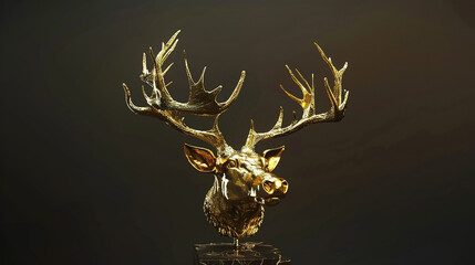 Price with the shape of a golden deer 