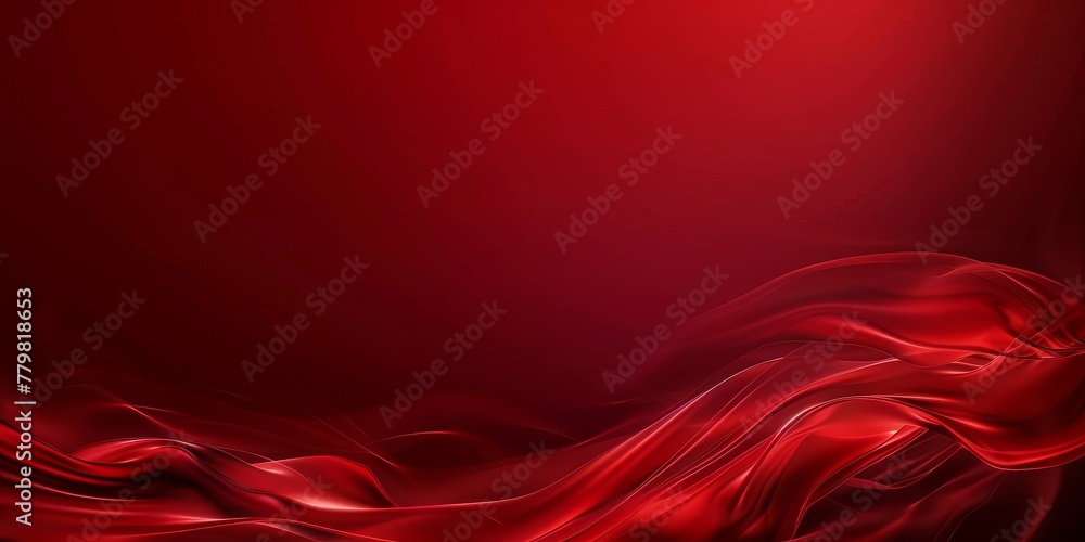 Poster a red background with a red wave
