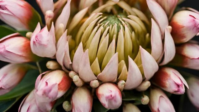 Regal Blooms: Detailed Imagery of King Protea Flowers