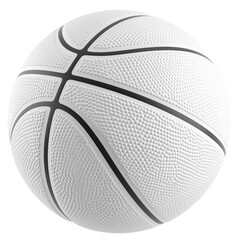 White Basketball Ball Isolated on White Background