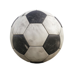 Dirty Soccer Ball Isolated on White Background