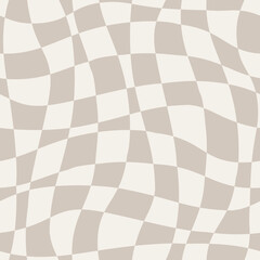 Creamy Grid Decorative seamless pattern. Repeating background. Tileable wallpaper print.