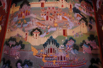 graffiti on the wall,buddha statue,thai temple, temple, thai buddha