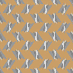 Seamless vector pattern of graphic geometric elements similar to feathers or wings