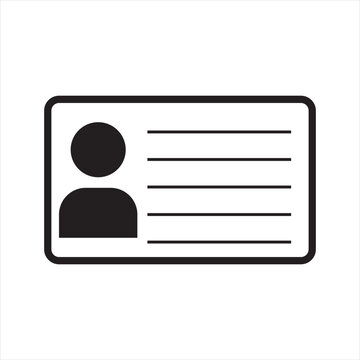 Identification card icon. Id card icon in flat style. Vector illustration. identity card icon on white background. i card icon.
