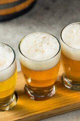 Boozy Refreshing Cold Craft Beer Flight