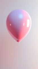 3D single balloon element illustration, children's day childhood toys concept illustration