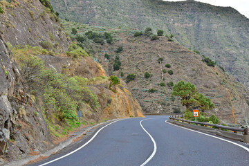 La Gomera, Canary Islands - march 15 2024 : landscape of Hermigua