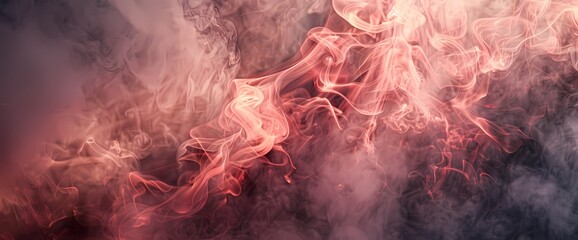 Rustic red clouds of smoke creating mesmerizing patterns against a background of orchid and slate...