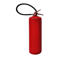 Fire extinguisher on transparent background