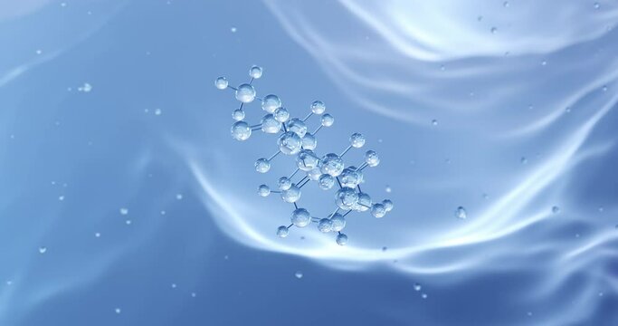 Methylphenidate rotating molecular structure, 3d model of molecule, cns stimulant, looped video