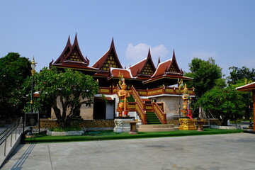 Fototapeta premium temple, thai temple, God of Wealth,The Guardian Deities of Four Parts of Earth,Vessavana