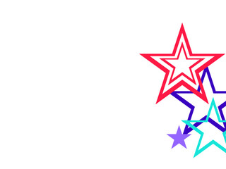 Object fountain organized from random sparcle star pictographs as fireworks.