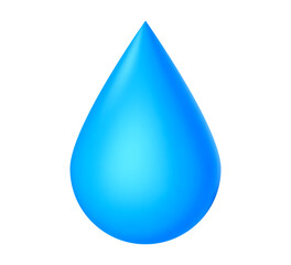 blue water drop icon on white background