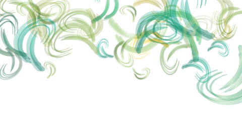 green fresh tea leaves isolated on white background