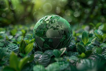 A verdant net of life the globes promise of sustainable