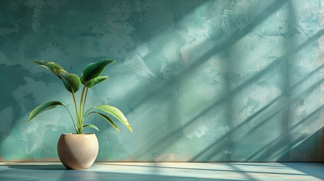 A plants presence in a minimalist workspace whispers lif