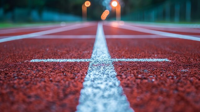 Una pista de atletismo. Concepto de evento deportivo. 