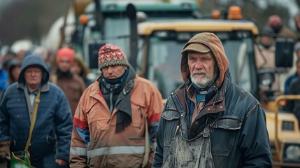 Fototapeta premium Agricultural farmers protest