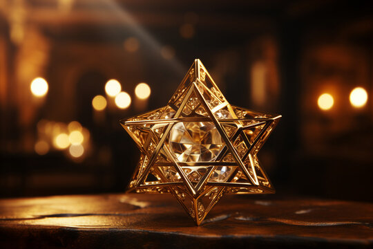 Generative AI image of judaic religion judaism national symbol