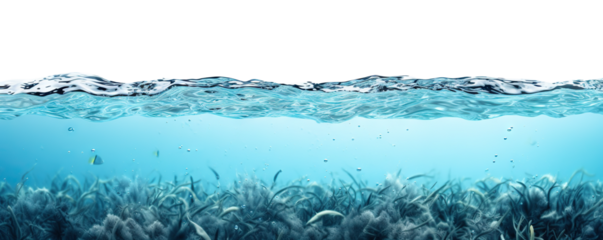 Serene underwater scene cut out