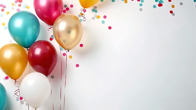 Festive Balloons and Confetti for Birthday Celebrations and Special Occasions