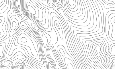 Seamless vector topographic map background. Line topography map seamless pattern. Mountain hiking trail over terrain. Contour background geographic grid. - obrazy, fototapety, plakaty