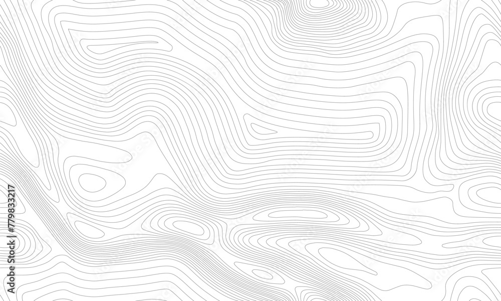Aufkleber seamless vector topographic map background. line topography map seamless pattern. mountain hiking tr