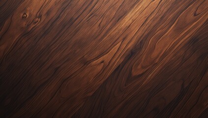 A closeup of polished walnut wood, showcasing the rich texture and warm tones.